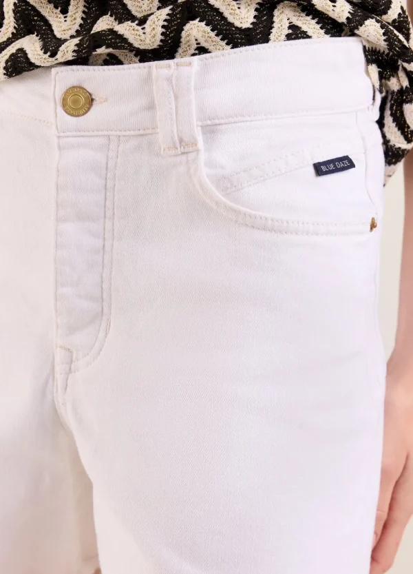 Vrouwen Summum Woman Shorts | Off White Denim Short