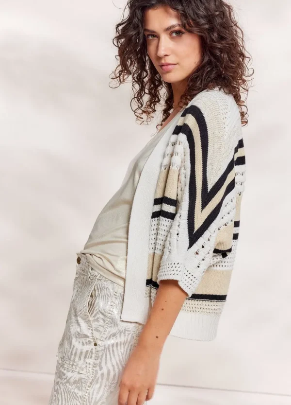 Vrouwen Summum Woman Truien & Vesten | Open Vest Multi Multi Colour