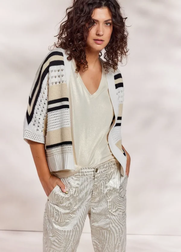 Vrouwen Summum Woman Truien & Vesten | Open Vest Multi Multi Colour