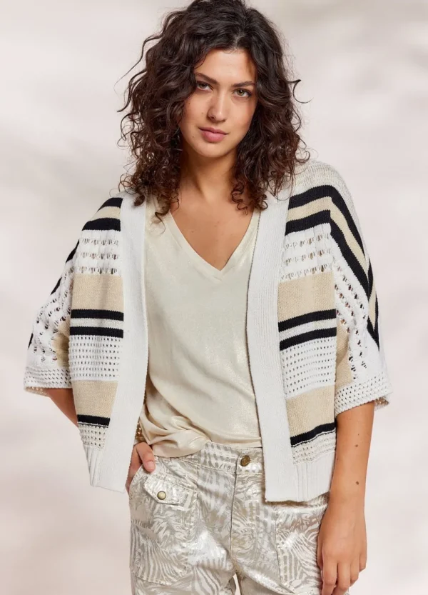 Vrouwen Summum Woman Truien & Vesten | Open Vest Multi Multi Colour