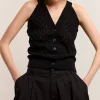 Vrouwen Summum Woman Tops & T-Shirts | Opengewerkte Haltertop