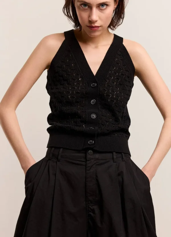 Vrouwen Summum Woman Tops & T-Shirts | Opengewerkte Haltertop