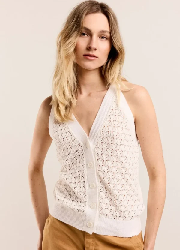 Vrouwen Summum Woman Tops & T-Shirts | Opengewerkte Haltertop