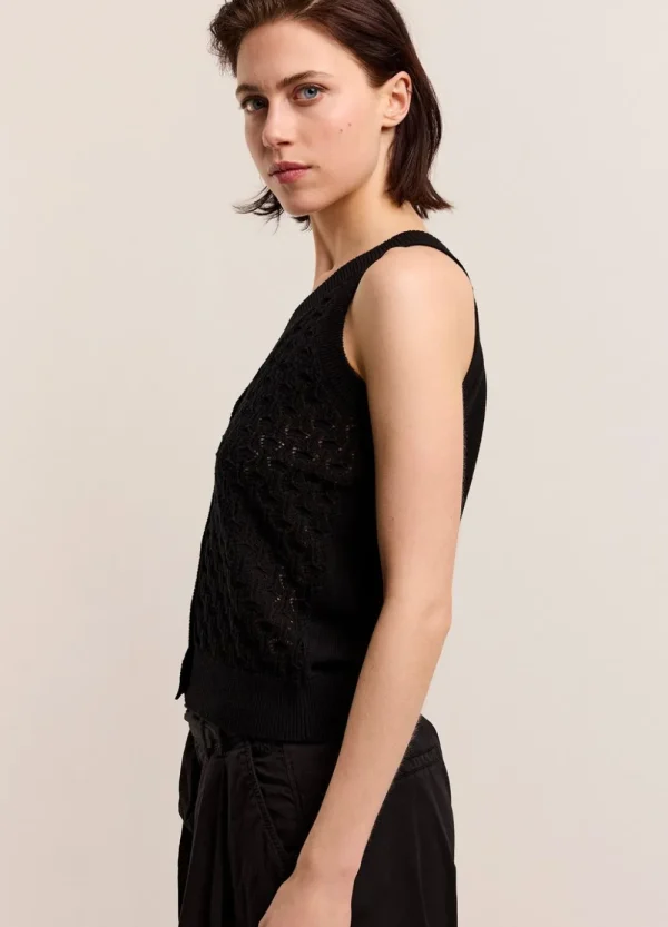 Vrouwen Summum Woman Tops & T-Shirts | Opengewerkte Haltertop