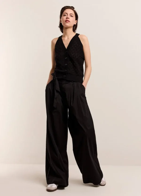 Vrouwen Summum Woman Tops & T-Shirts | Opengewerkte Haltertop