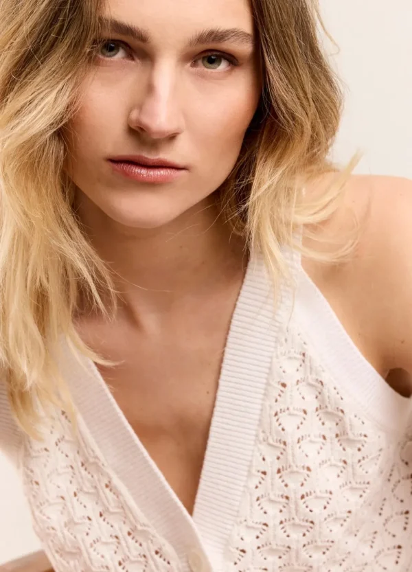 Vrouwen Summum Woman Tops & T-Shirts | Opengewerkte Haltertop