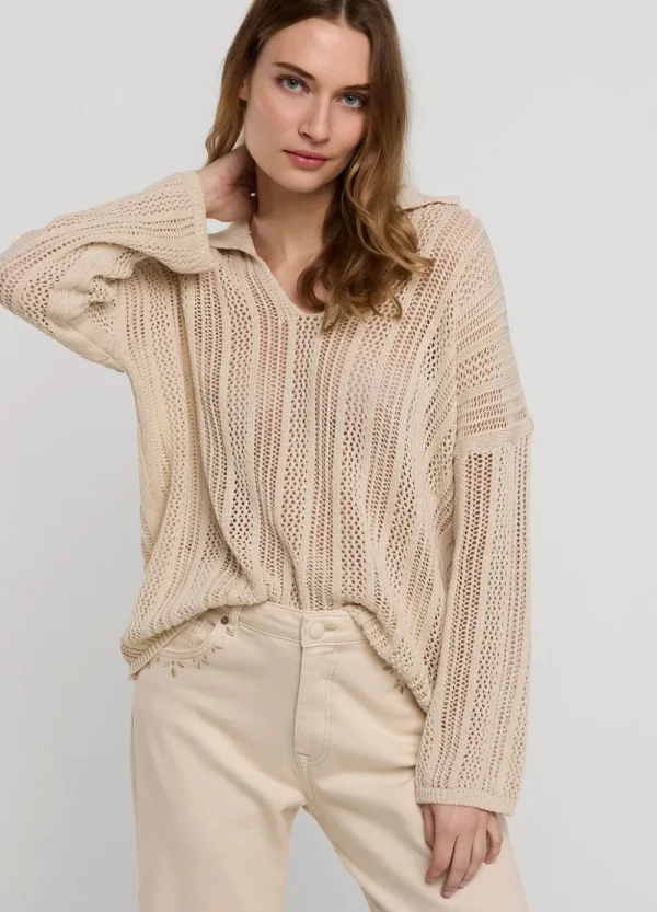 Vrouwen Summum Woman Truien & Vesten | Opengewerkte Trui Oversized