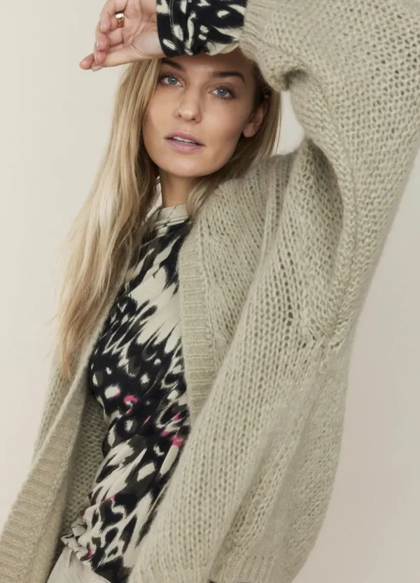 Vrouwen Summum Woman Truien & Vesten | Oversized Open Vest