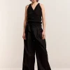 Vrouwen Summum Woman Broeken & Jumpsuits | Palazzo Broek Met Ceintuur