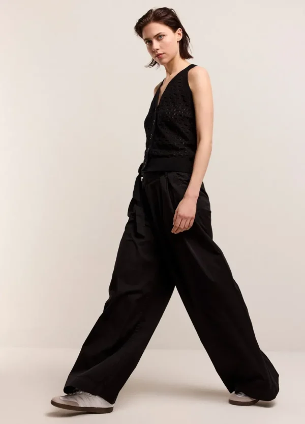 Vrouwen Summum Woman Broeken & Jumpsuits | Palazzo Broek Met Ceintuur