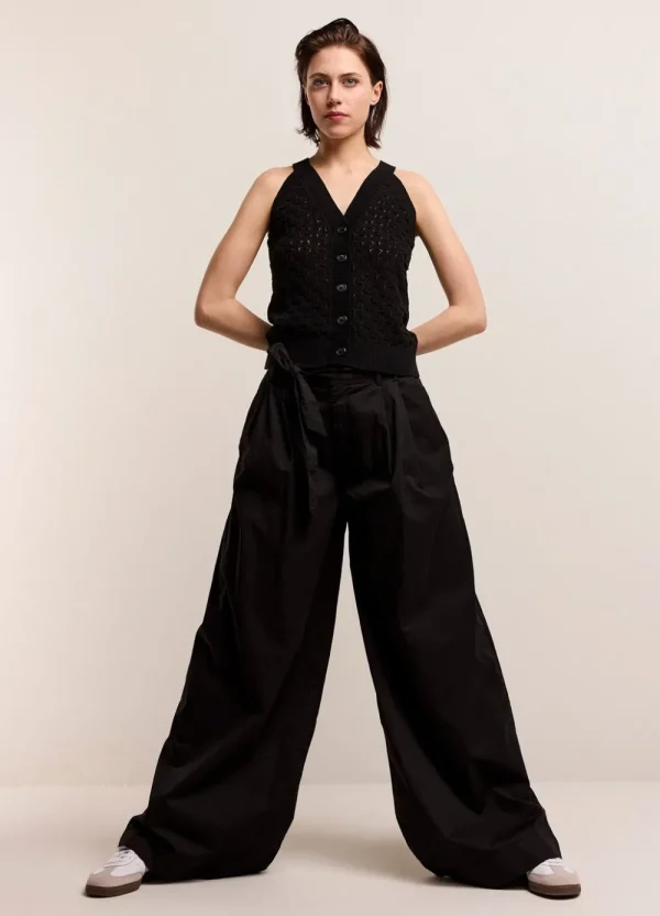 Vrouwen Summum Woman Broeken & Jumpsuits | Palazzo Broek Met Ceintuur
