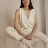 Vrouwen Summum Woman Tops & T-Shirts | Satijnen Top Met Kant