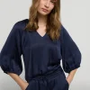 Vrouwen Summum Woman Tops & T-Shirts | Satijnen Top V-Hals