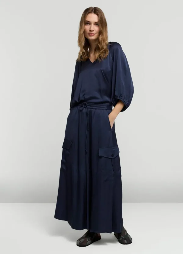 Vrouwen Summum Woman Tops & T-Shirts | Satijnen Top V-Hals
