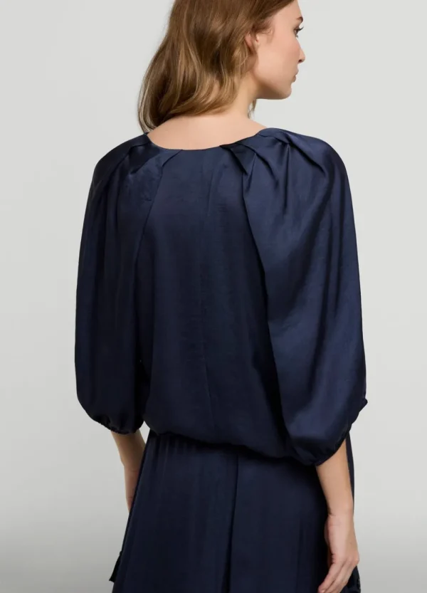 Vrouwen Summum Woman Tops & T-Shirts | Satijnen Top V-Hals