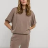Vrouwen Summum Woman Tops & T-Shirts | Scuba Top Met Korte Mouw