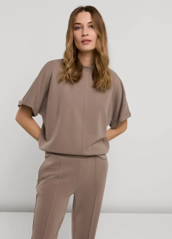 Vrouwen Summum Woman Tops & T-Shirts | Scuba Top Met Korte Mouw