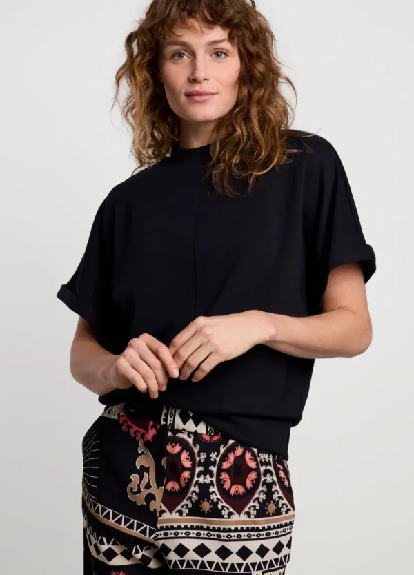 Vrouwen Summum Woman Tops & T-Shirts | Scuba Top Met Korte Mouw