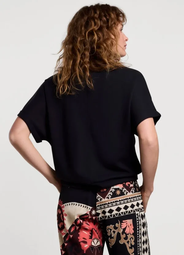 Vrouwen Summum Woman Tops & T-Shirts | Scuba Top Met Korte Mouw