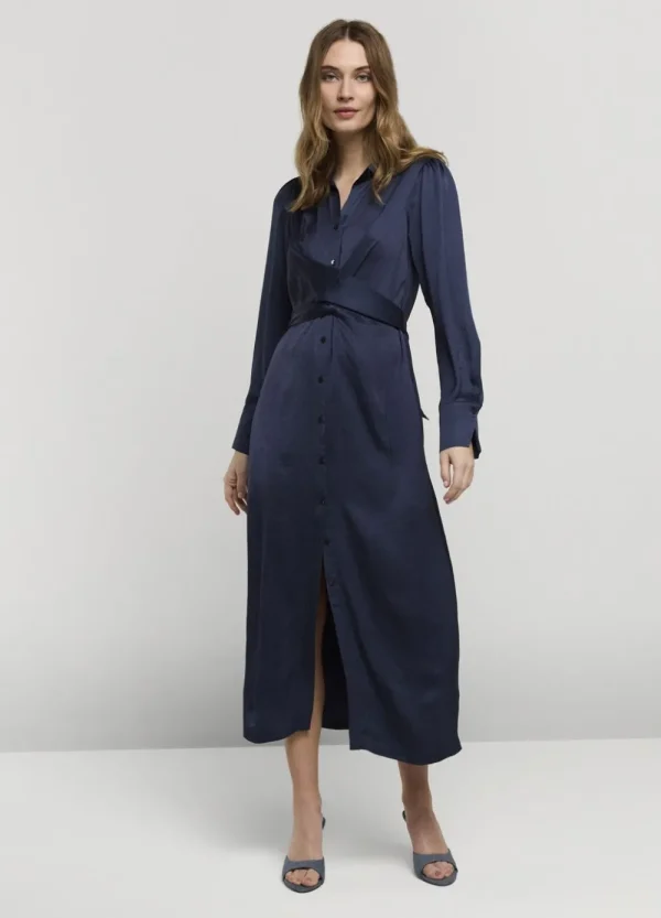 Vrouwen Summum Woman Jurken | Silky Touch Doorknoopjurk