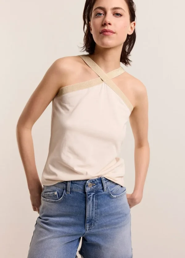 Vrouwen Summum Woman Tops & T-Shirts | Singlet Gekruiste Halslijn