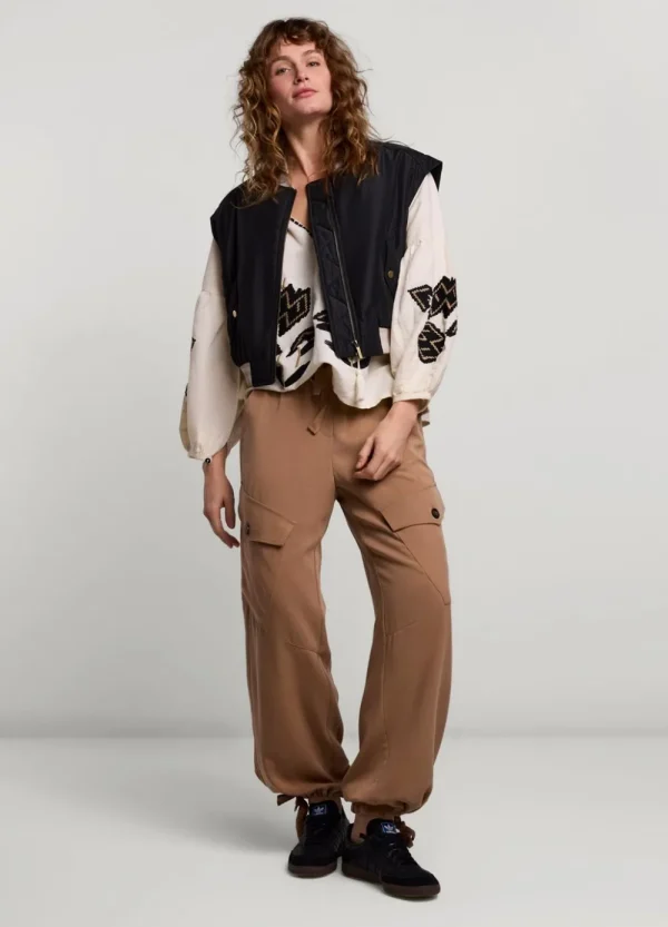 Vrouwen Summum Woman Broeken & Jumpsuits | Soepelvallende Cargobroek