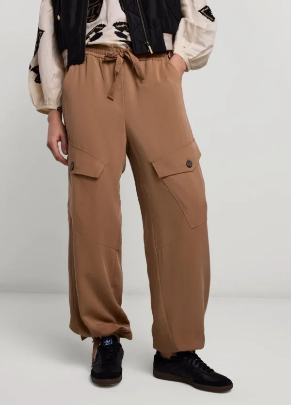 Vrouwen Summum Woman Broeken & Jumpsuits | Soepelvallende Cargobroek