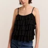 Vrouwen Summum Woman Tops & T-Shirts | Spaghettitop Met Ruches