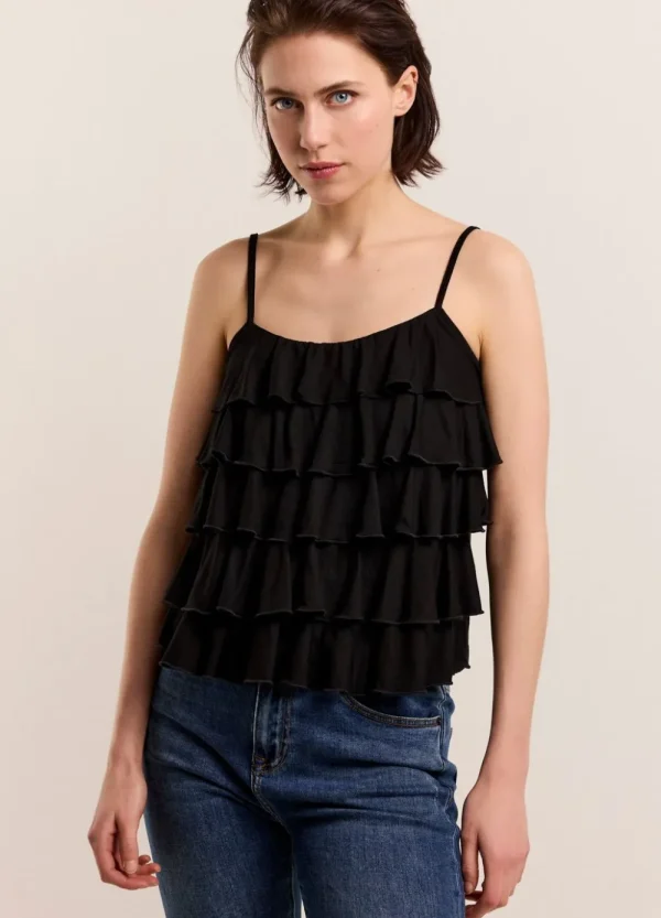 Vrouwen Summum Woman Tops & T-Shirts | Spaghettitop Met Ruches