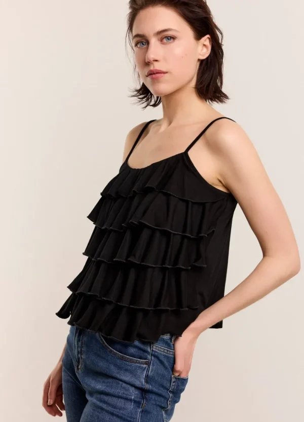 Vrouwen Summum Woman Tops & T-Shirts | Spaghettitop Met Ruches