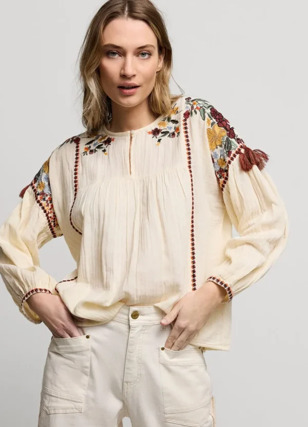 Vrouwen Summum Woman Blouses | Top Kleurrijk Borduurwerk
