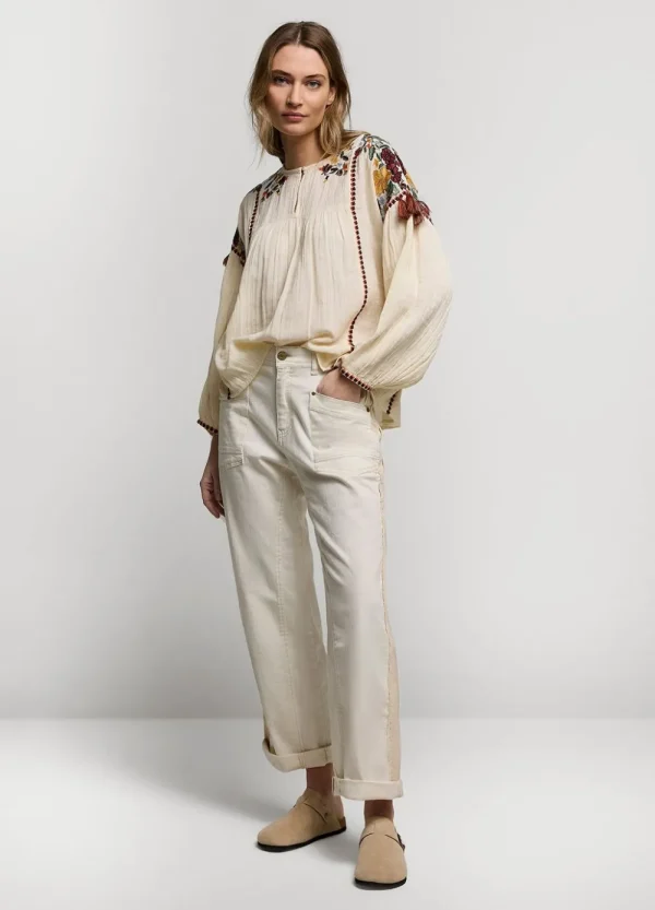 Vrouwen Summum Woman Blouses | Top Kleurrijk Borduurwerk