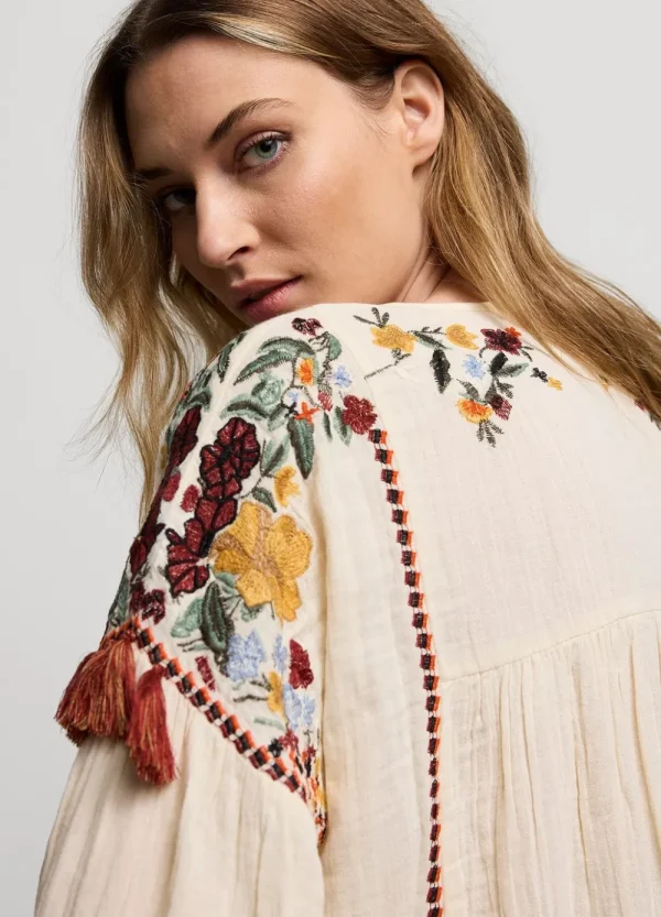 Vrouwen Summum Woman Blouses | Top Kleurrijk Borduurwerk