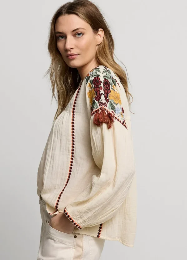 Vrouwen Summum Woman Blouses | Top Kleurrijk Borduurwerk