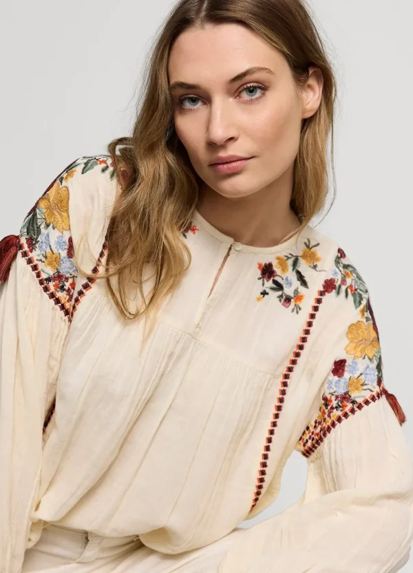 Vrouwen Summum Woman Blouses | Top Kleurrijk Borduurwerk