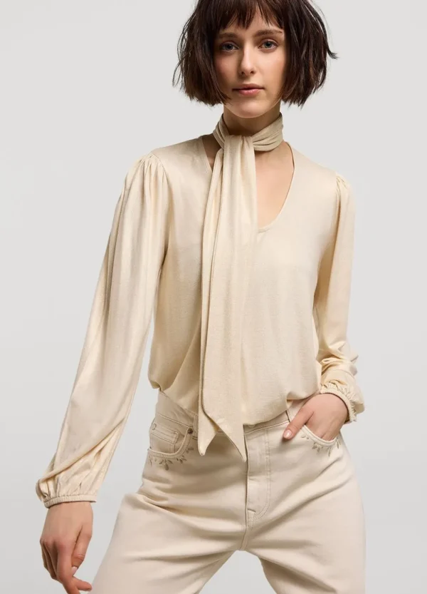 Vrouwen Summum Woman Tops & T-Shirts | Top Met Losse Sjaal