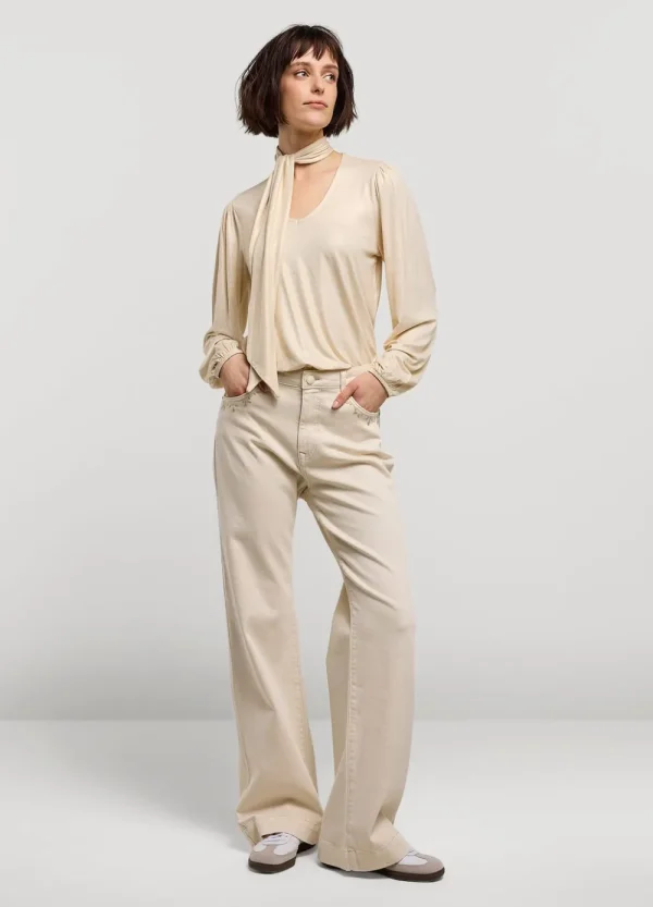 Vrouwen Summum Woman Tops & T-Shirts | Top Met Losse Sjaal