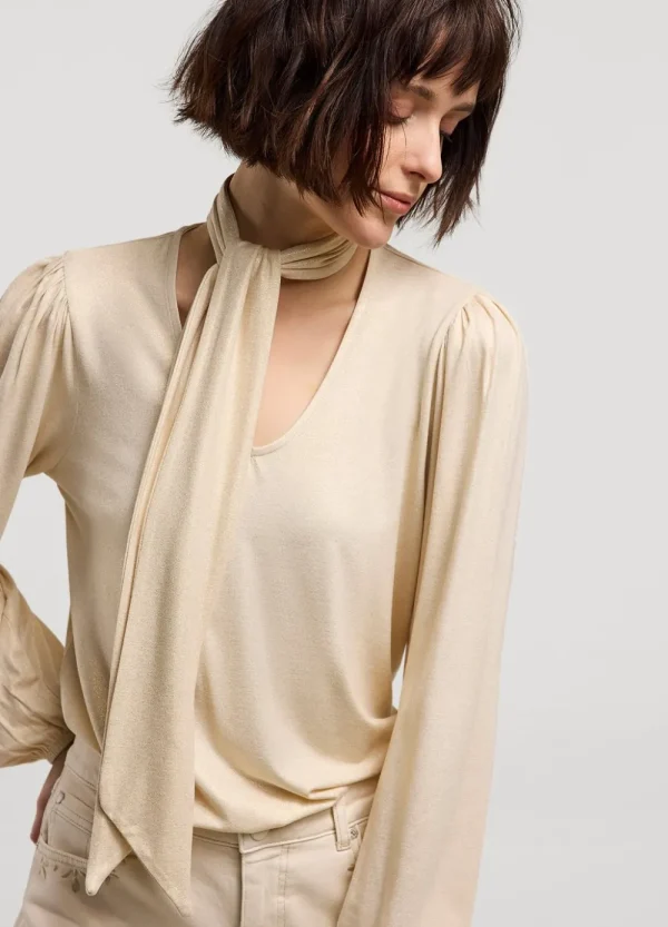 Vrouwen Summum Woman Tops & T-Shirts | Top Met Losse Sjaal