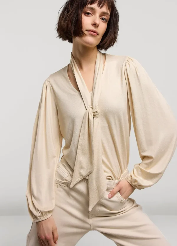 Vrouwen Summum Woman Tops & T-Shirts | Top Met Losse Sjaal