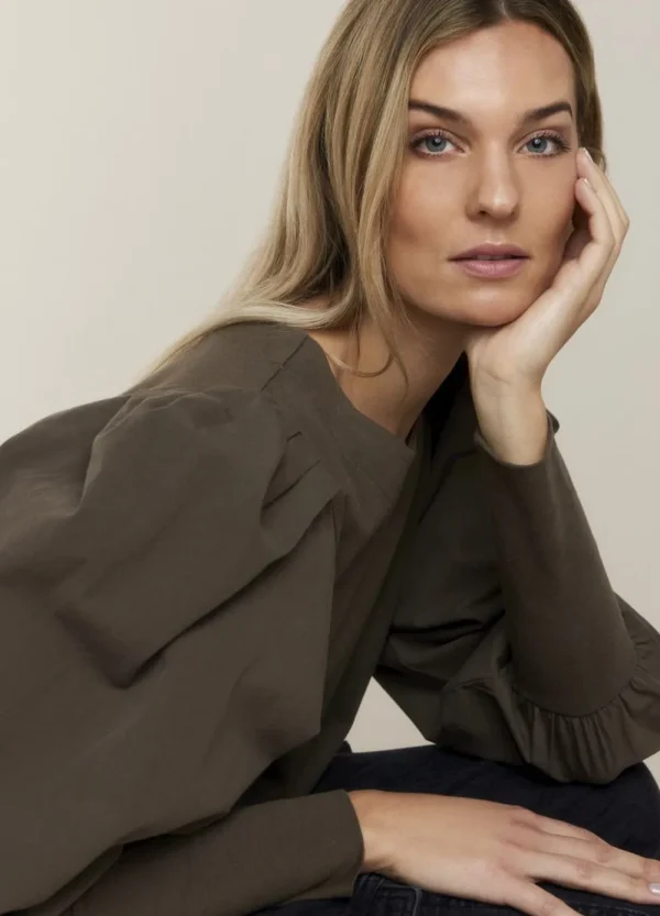 Vrouwen Summum Woman Tops & T-Shirts | Top Met Opvallende Mouw