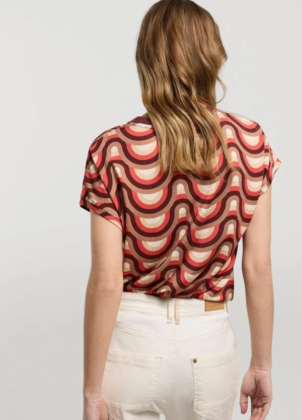 Vrouwen Summum Woman Tops & T-Shirts | Top Met Retro Print