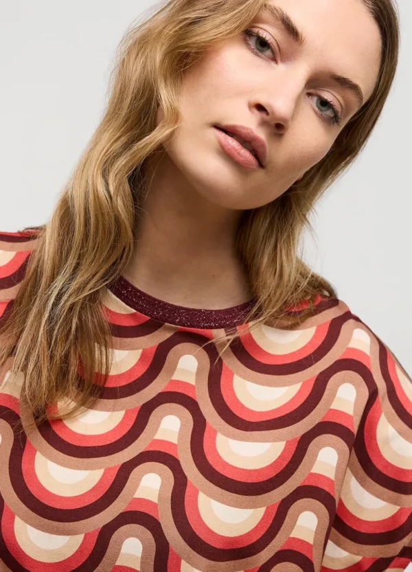 Vrouwen Summum Woman Tops & T-Shirts | Top Met Retro Print