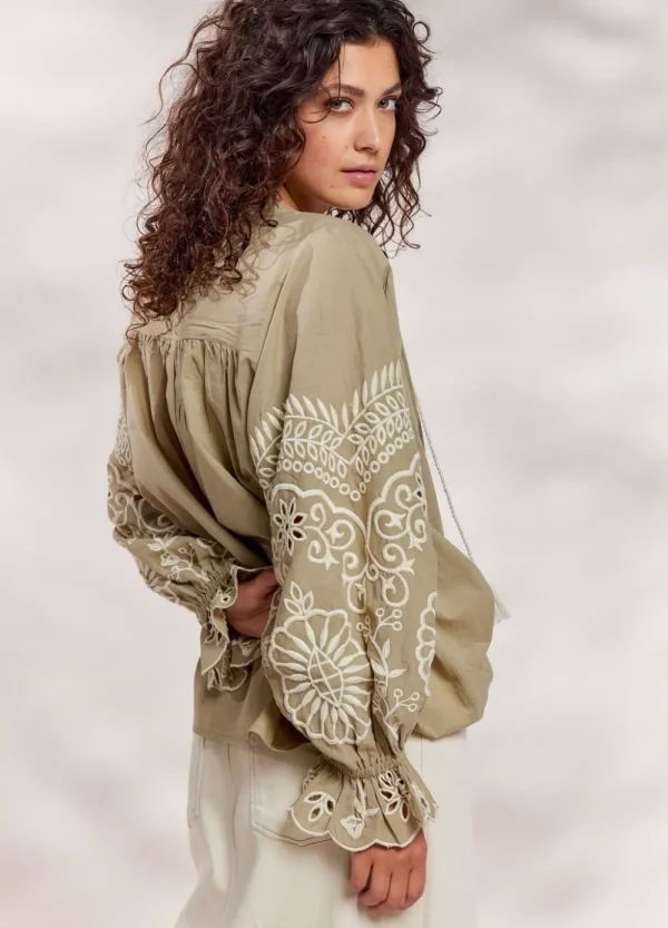 Vrouwen Summum Woman Blouses | Top Met Rijk Borduurwerk