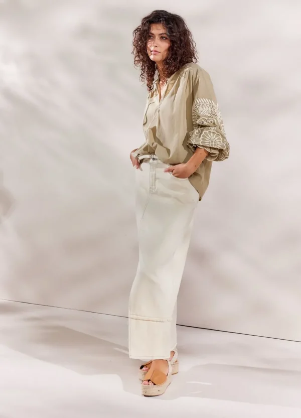 Vrouwen Summum Woman Blouses | Top Met Rijk Borduurwerk