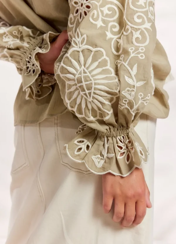 Vrouwen Summum Woman Blouses | Top Met Rijk Borduurwerk