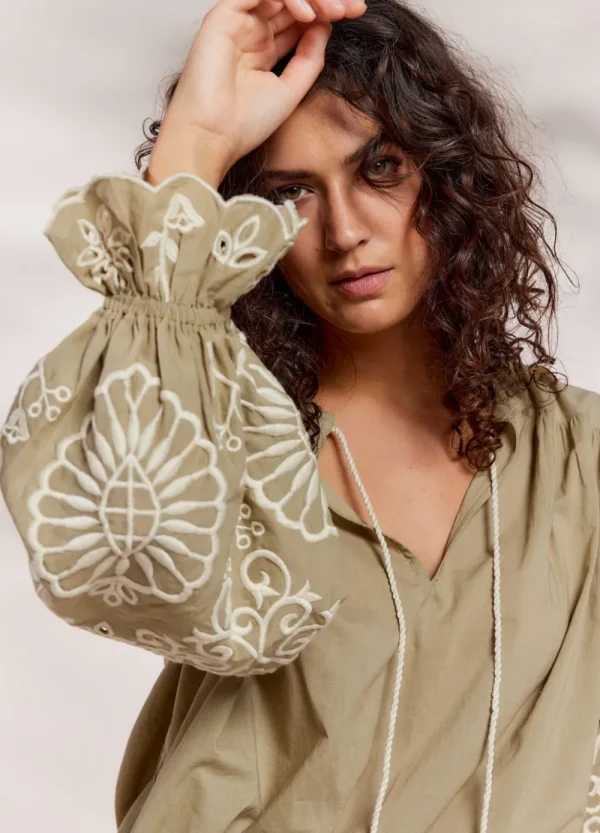 Vrouwen Summum Woman Blouses | Top Met Rijk Borduurwerk