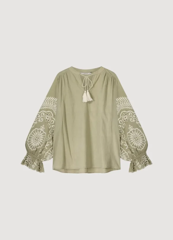 Vrouwen Summum Woman Blouses | Top Met Rijk Borduurwerk