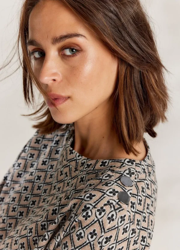 Vrouwen Summum Woman Tops & T-Shirts | Top Met Ruitjes Jacquard