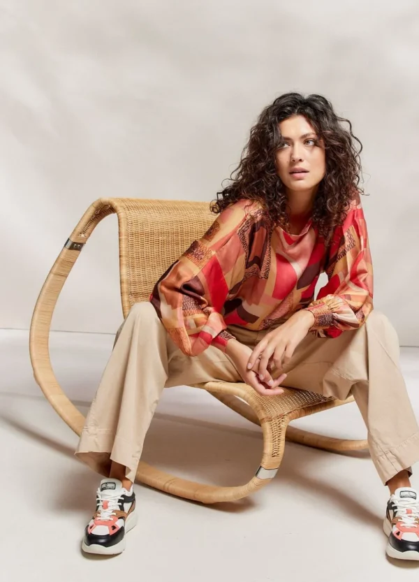 Vrouwen Summum Woman Blouses | Top Met Smalle Boothals