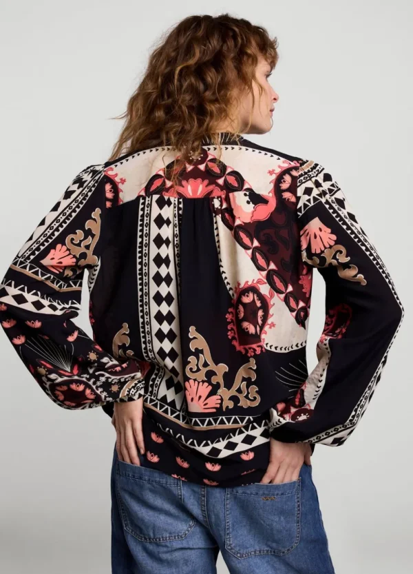 Vrouwen Summum Woman Tops & T-Shirts | Top Met Staanderkraag